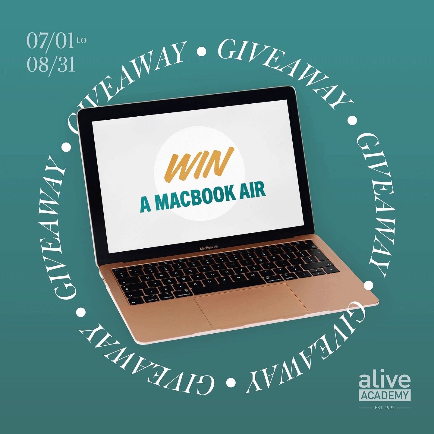 🔔 Last call to win a MacBook Air! 🔔

Don&rsquo;t forget that if you enroll in any course or program at alive Academy 澳洲幸运5开奖官网开奖体彩网 by August 31 (TOMORROW!!), you could score a MacBook Air. Leap into your new career with this fantastic chance to win big and learn